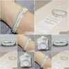 Beaded MG0055 4 MM Mini Gemstone Armband Set Amazonite Snow Quartz till Sale Green Aventurine Womens Yoga Mala Jewelry Drop D DHGARDEN DH6CT