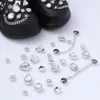 Shoe Parts Accessories 1 ensemble de boucles de charme pour chaussures à trous, chaîne de breloques papillon strass, ensemble d'accessoires bricolage chaussures croisées décorations de boucles 230909