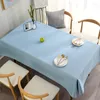 Toalha de mesa impermeável e contra queimaduras de alta qualidade, cor uniforme, pequena, retangular, toalha de mesa de algodão para chá, para linhaça