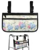 Storage Bags Hydrangea Flower Dragonfly Vintage Wheelchair Bag With Pockets Armrest Side Electric Scooter Walking Frame Pouch