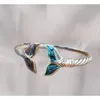 Bracelet réglable de conception d'émail de queue de poisson de couleur argentée à la mode de mode pour les hommes