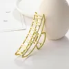 Fermagli per capelli a forma di mezzaluna Clip alla moda semplice Colore oro Argento Metallo Accessori per artigli per creatività casual