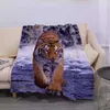 2023 Decke Wildlife 3D HD Bild Anpassung Designer Weicher Teppich Sofa Bettwäsche Halloween Weihnachtsgeschenk