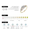 Wedding Rings CHARMING 10K 14K 18k Original Gold Moissanite for Women Handmade 1CT 65mm Round Cut Engagement Bride Gift 230909