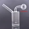 4 inç mini cam yağ brülör bong su boruları kalın nargile pyrex recycler el dab bongs Sigara içmek için küçük teçhizat borusu kabarcık 30 mm yağ brülör boruları ile su borusu