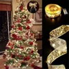 Ribbon Fairy Light Christmas Decoration Christmas Tree Ornaments For Home 2023 Xmas String Lights Navidad Natal New Year 2024 GC