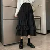 Jupes dames mode décontracté noir jupe longue femmes vêtements filles Y2k code cassé liquidation Vy0217