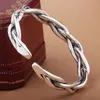 Designer Vintage Hollow Wavy Design Bangle Woven Hollow Twist Bracelet Bijoux For Women Men Gift