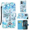 Étuis portefeuille en cuir PU pour Samsung S23 FE A24 A34 5G Huawei Mate 60 Pro Moto G14 Imprimer Dentelle Fleur Papillon Panda Tigre Tour Support Animal Flip Cover Pochette Sangle