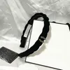 Luxus Designer Stirnband Frauen Schwarz Marke Brief Große Schleife Diamant Haarbänder Mode Damen Sport Haar Hoop Vintage Haar Zubehör