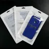 Bolsas de polietileno Plástico transparente Embalaje Opp Paquete con cremallera Accesorios Cajas de venta al por menor de PVC Manijas para 4.7 5.5 6.5 pulgadas iPhone Samsung Huawei XiaoMi OnePlus Caja de cable con clip