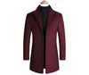 Męskie męskie luksusowe ubrania marki mieszanki mieszanki płaszcza jesień zimowy kolor stały kolor wysokiej jakości kurtka męska rozmiar m-4xl