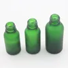 Frost Clear Glass Droper Bottle 15 ml 20 30 ml med bambu lock cap eterisk oljeflaskor frostad grönt Axtkq