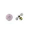 Stud Daisy Bee Renkli Eşyalı% 100 Gerçek Katı 925 Sterling Sier Takı Küpe Toptan Damla Teslimat Dhgarden DHH0M