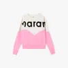 Isabel Marant 23ss Designer Felpa in cotone con cappuccio Moda classica Pullover Maglione Hot Letter Stampa con donna Casual Versatile Maglione con cappuccio allentato Marea Top b8