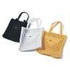 Klasik tasarımcı rafia tote lüks plaj çantası markaları içi boş haritalar saman çanta moda kağıt dokuma crossbody kadınlar yaz seyahat çanta omuz çantaları