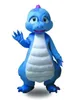 Costume de mascotte de dragon drôle bleu, vêtements de dessin animé pour adultes, fête d'anniversaire d'Halloween, 2024