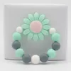 Baby Silicone Beads Teether Sunflower Teething Ring Molar Stick Fashion Nursing Bracelet Toy Kids Newborn Accessories