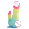 sex massagerColorful silicone simulated penis cannon king artificial penis for women manual insertion of a masturbator anal plug adult sex toy