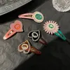 New Love Sunflower Hair Clip Designer G Brand Hair Jewelry Sweet andCute Women's Colorful Hair Clips Youth Style Luxury Metal hairpin