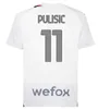 ファン2023 24 Giroud Pulisic Adult Soccer Jerseys 23 24 Third Tonali Rebic Theo Bennacer Kessie R.Leao Rafa Leao Football Shirts Kjaer Milans Men Kid Kit