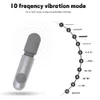 Adult Toys KLOPIOIS Wand Vibrators For Women No Sound Powerful Clitoris Stimulator 10 Modes Fast Orgasm Sex Portable Mini Massager 230911