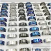 Band Rings Nouveau 100 pcs/lot Jésus Croix Bague Hommes Femmes Anglais Les Seigneurs Prière Lection En Acier Inoxydable Bande Bijoux Cadeaux Drop Delive Dhgay