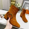 Designer G Boots Women Blonde Ankle Booties Winter Leather Boot Martin Platform Letter Luxury Woman fghfgh