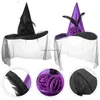 Party Hats 2 Wizardry Witch Womens Props Halloween karnawał Miss Hair Jewelry Z230809 Drop dostawa domowy ogród świąteczne zapasy dhrzl