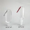 50 ml lege alcoholspuitfles met sleutelhangerhaak doorzichtige transparante plastic handdesinfecterende flessen voor reizen Lhgua