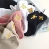 Women Socks Embroidered Women's Summer Mesh Bee Crown Korean Fashion Trendy All-match Low Top Shallow Mouth Cotton