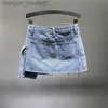 Röcke Röcke PREPOMP Unregelmäßige Tasche Cargo Denim Rock Frauen Kleidung Sommer Sexy A-linie Hüfte Röcke Weibliche Böden Streetwear GH910 230506 L230912