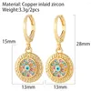 Dangle Earrings Turkish Evil Blue Eye Drop Earring For Women Boho Goth Piercing Crystal Gold Color Plated Korean Fashion 2023