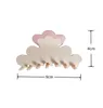 Light Luxury Pink Cloud-Shape Flowers Rhinestones Large Ponytail Clip Advanced Acetic Acid Hair Clip Claw Hair Accessories