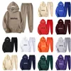 Felpe con cappuccio da uomo e da donna per il tempo libero Tendenze della moda ES Designer Tuta in due pezzi 22 colori Uomo Streetwear Felpa con cappuccio Set Casual Oversize Stampa Pullover con cappuccio 2023