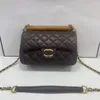 Designer-Umhängetasche, klassische Flip-Tasche, Damen-Umhängetasche, Leder, Rautenmuster, Luxus-Designer-Damenhandtasche, Geldbörse, Stick-Kettentasche