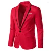 Herrenanzüge M-5XL Blazer Farbabstimmung Slim Fit Bügelfreie Anzugjacke Freizeitmantel Weiß Schwarz Rot Gelb Blau Rosa