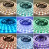 LED 스트립 5M 유연한 RGBW 5050 SMD LED 스트립 라이트 IP65 방수 DC12V RGB+화이트 다이오드 테이프+RGBW 리모컨+12V 5A 전원 어댑터 HKD230912