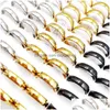 Anneaux de bande Charme 50pcs / lot Bague de surface cambrée en acier inoxydable pour homme et femme Mode 4mm 6mm 8mm Nouveau couple de bande de titane Spheri Dhsk3