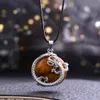 Natural Stone Dragon Shape Amethyst Opal Rose Quartz Pendant Tiger Eye lapis Animal Charms for Jewelry Making Necklaces