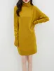 Urban Sexy Dresses EU Size Women's Turtleneck tröja 100 Merino Wool Vintage Dress 2023 Fall Winter Warm Long Sleeve Sticked Mini kjolar 230911