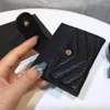 Designer Luxury Card Holders Pocket Pussys Purse Mens Kvinnor Plånbok Läger Läder Solid Color Bag Coin Purses267y