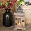 Candle Holders Retro Candlestick Wind Lamp Desktop Wood Lantern Outdoor Wedding Decor Delicate Decorative Metal Holder Household Rural