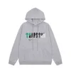 M6t9 Sweats à capuche pour hommes Sweatshirts à la mode Trapstar Vert Noir Gris Blanc Serviette brodée et Couple de femmes Pull à capuche décontracté en vrac