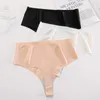 Women's Panties Women Ice Silk Thong Seamless Briefs Female High Waist Underpants Ultra-thin Underwear Solid Comfortable Lingerie