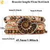 Bangle CSJA Boho Leather Wrap Bracelet Natural Stone Bracelets for Women Tiger Eye Bead Multilayer Wickelarmband S475 230911