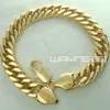 18K 18Ct Altın Dolgulu GF Erkek 10mm genişlik 22cm uzunluk serin Braclet B1192990