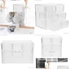 Storage Boxes Bins Der Organizer Desk Home Supply Clear Makeup Ders Ps Student Z230811 Drop Delivery Garden Housekeeping Organization Dh8Fw