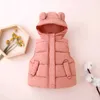 Piumino Tenere al caldo Autunno Inverno Gilet per bambini Nuova moda Giacca senza maniche per ragazze Ragazzi Gilet con cappuccio Cappotti Anni Abbigliamento per bambini R230912