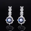 Hoop Huggie 100 925 Sterling Silver 10 10mm Emerald Ruby Sapphire Drop Earrings for Women Gemstone Wedding Fine Jewelry Lady Gift 230912